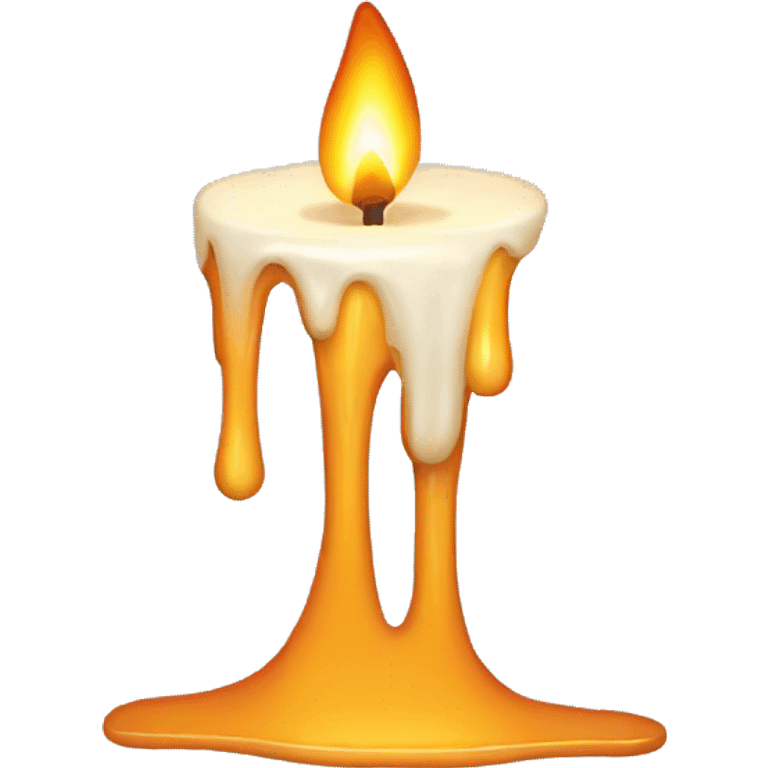 Melting candle emoji