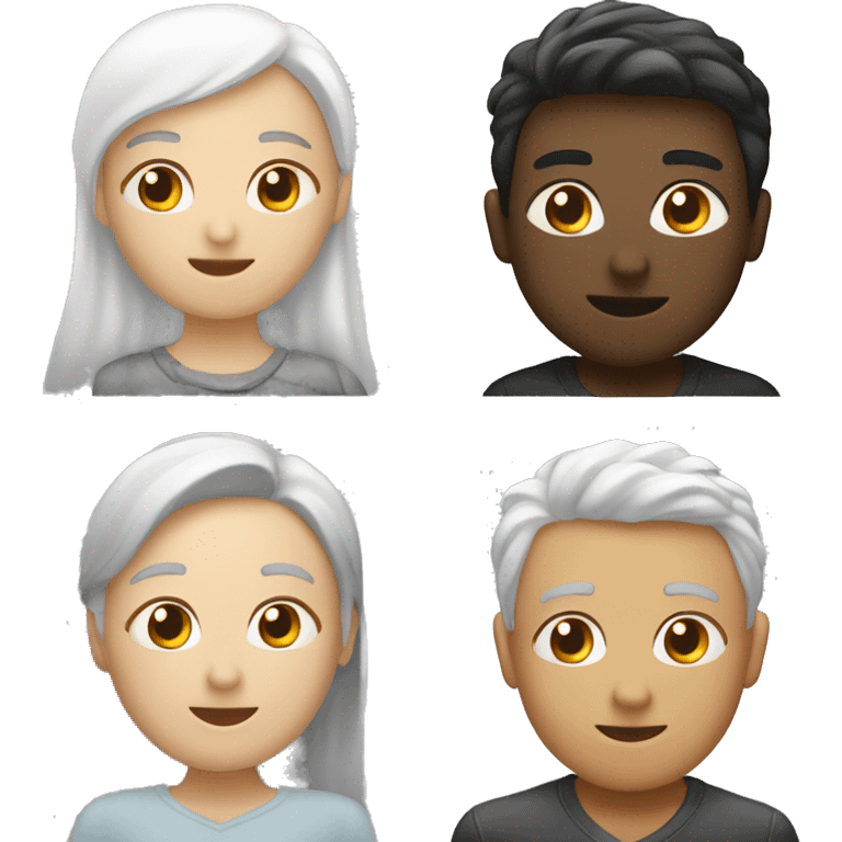 two people going into different bathrooms. One person is black and one person is white. ￼ emoji