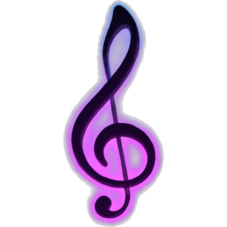 Neon music notes emoji