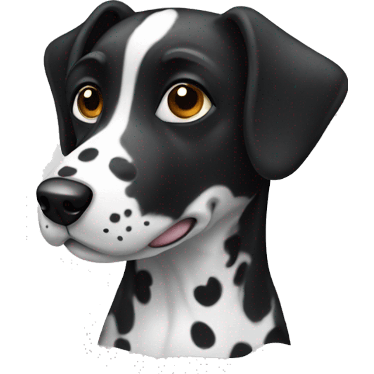 Black and white spotted dog  emoji