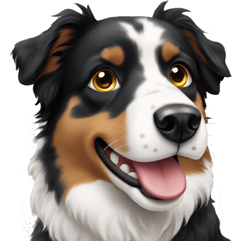 black nose australian shepherd dog emoji