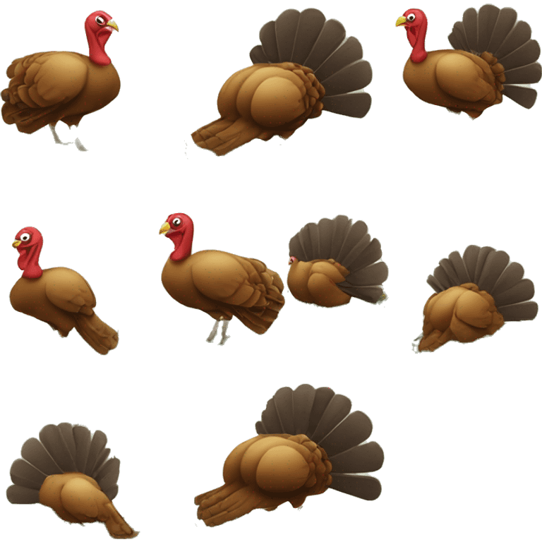 Turkey Mowing The Grass emoji