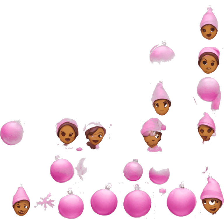 pink christmas  emoji