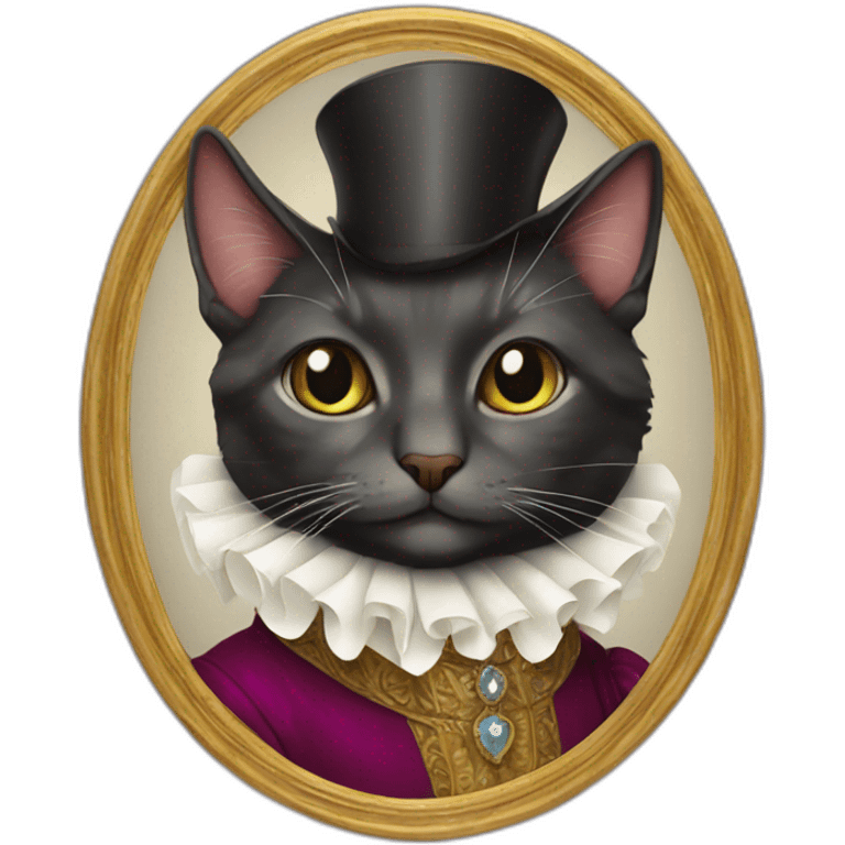 Fancy renaissance cat emoji