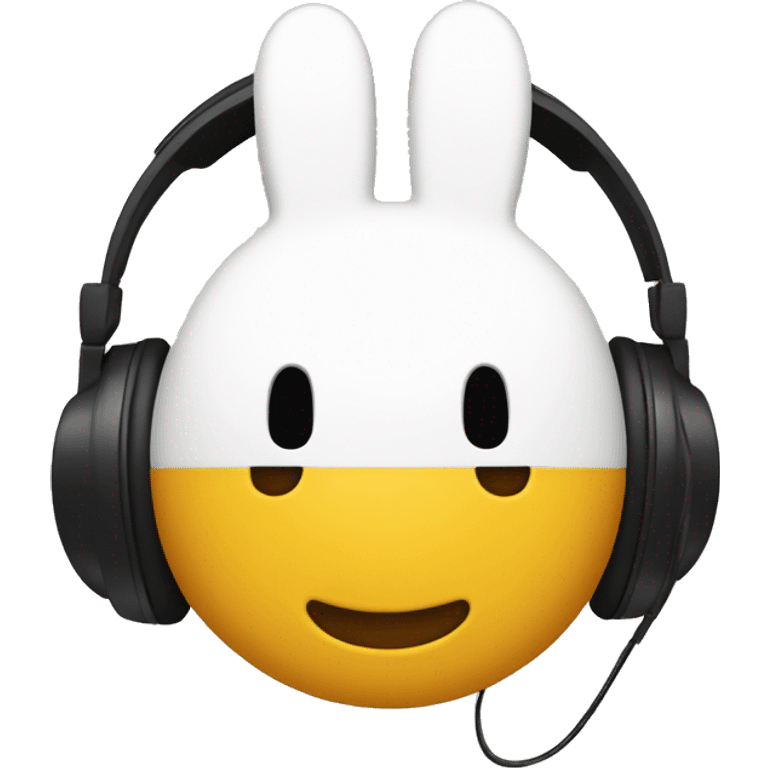 miffy face with head phones emoji