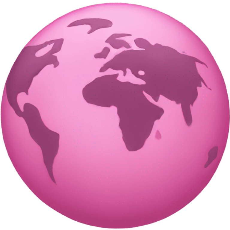 Pink earth emoji