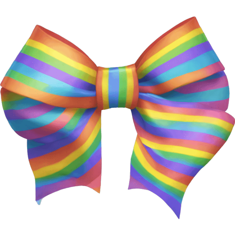 Coquette rainbow bow emoji