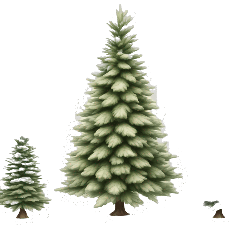 Realistic isolated off white fir christmas tree   emoji