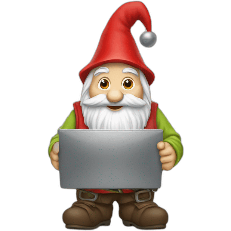 gnome with computer emoji