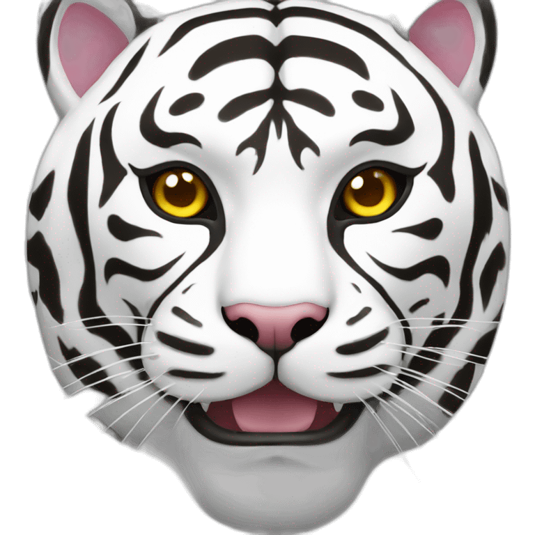 white tiger Japanese mask emoji