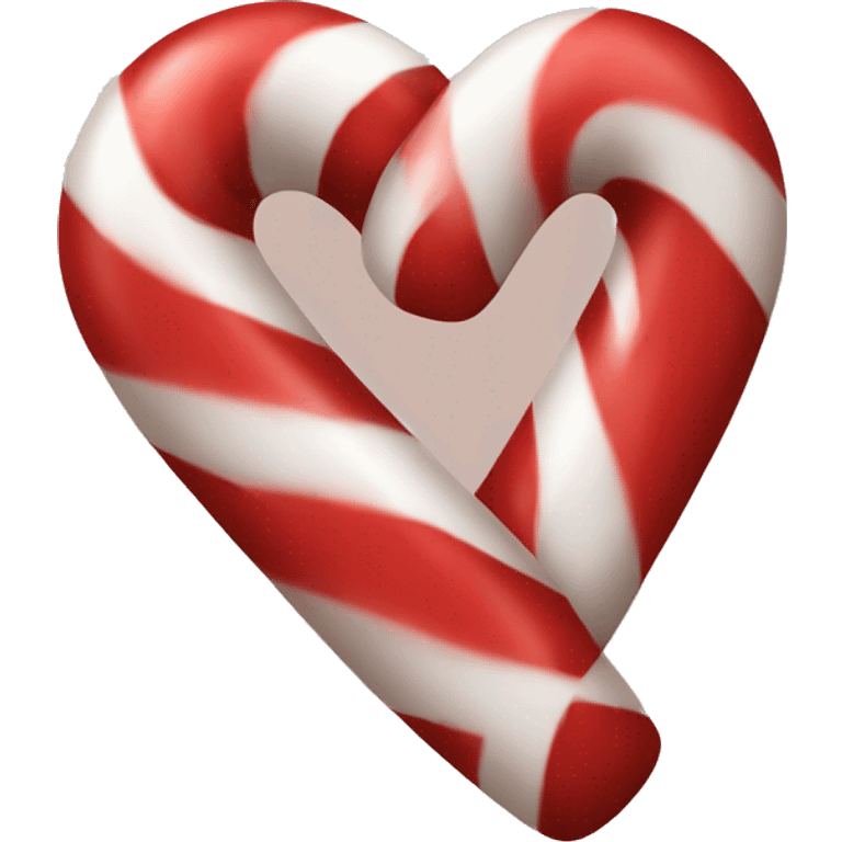 Candy cane heart emoji