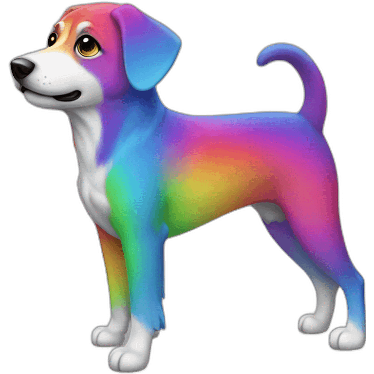 rainbow dog emoji