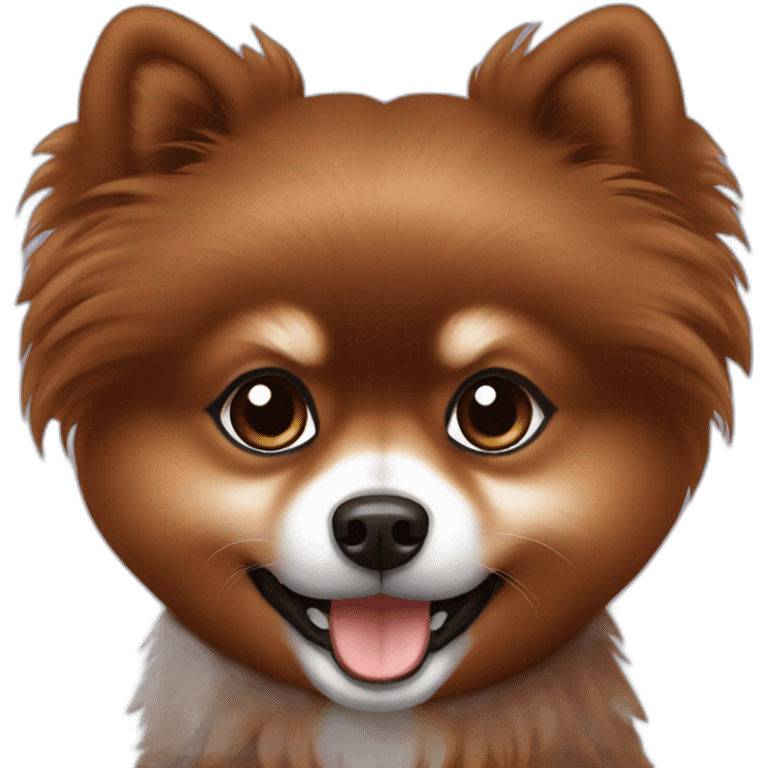 Chocolate brown Pomeranian  emoji