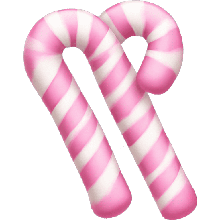 a pink pastel candy cane emoji