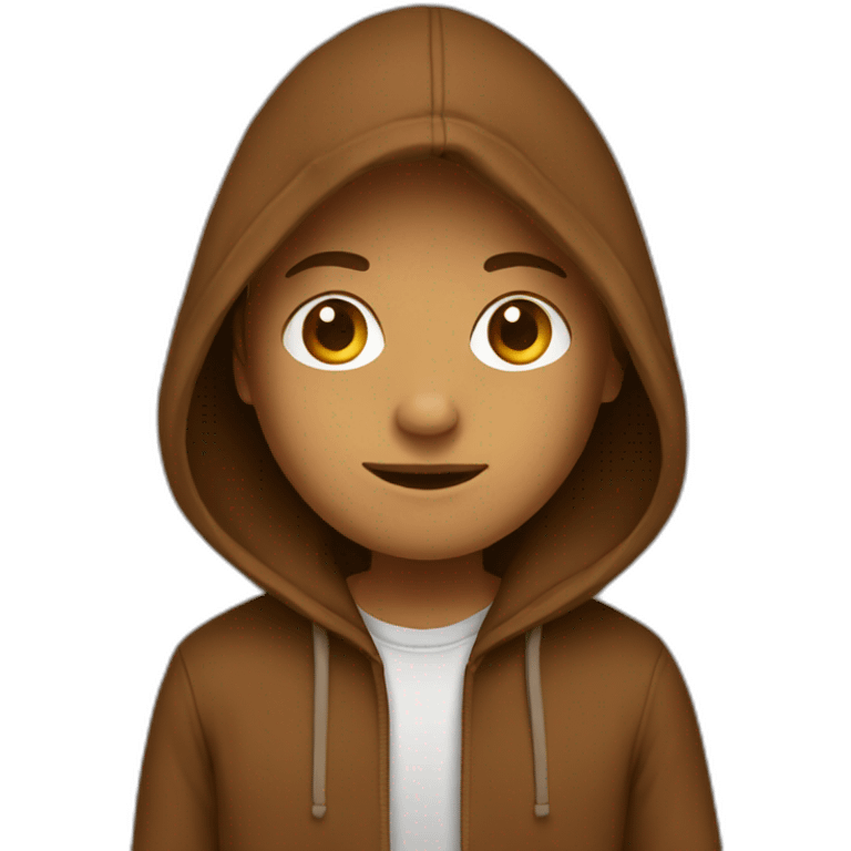 brown hoodie emoji