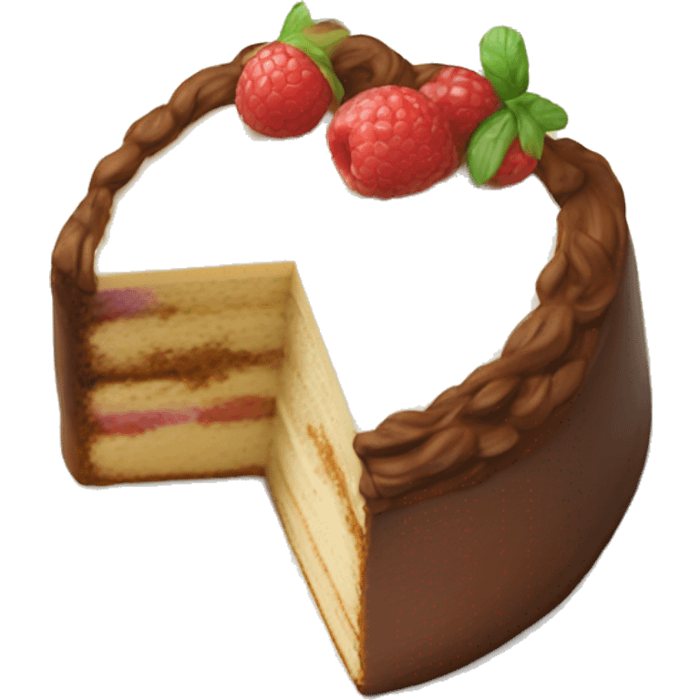 slice of cake from top view emoji