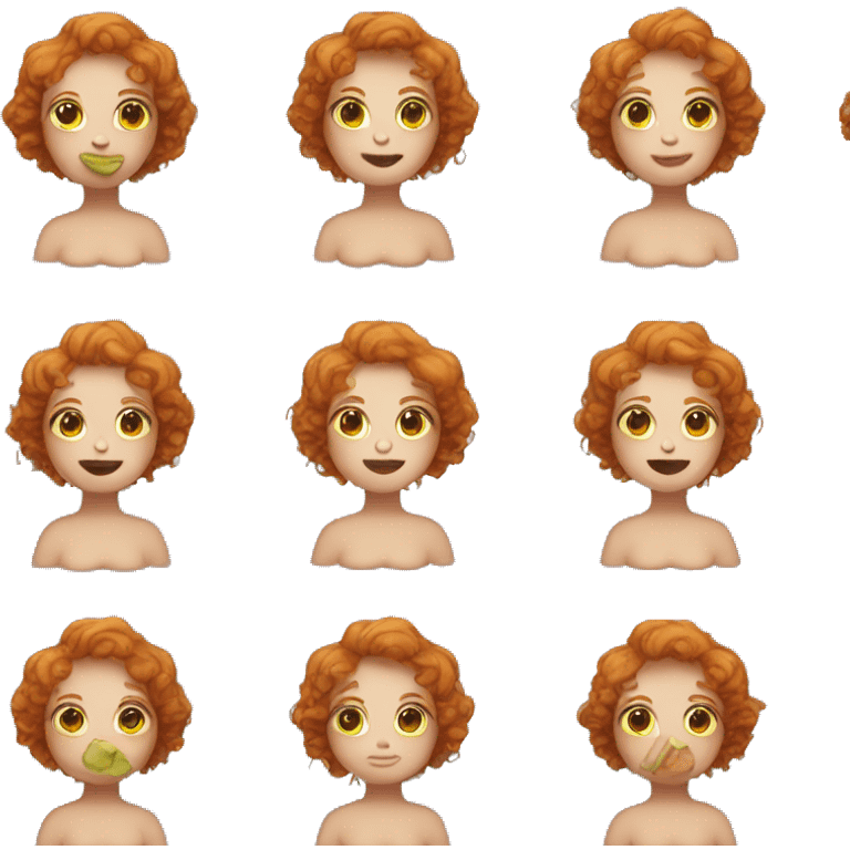 Curvy ginger woman in bath sfw emoji