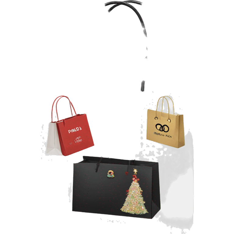 Christmas Chanel prada paper shopping bags emoji