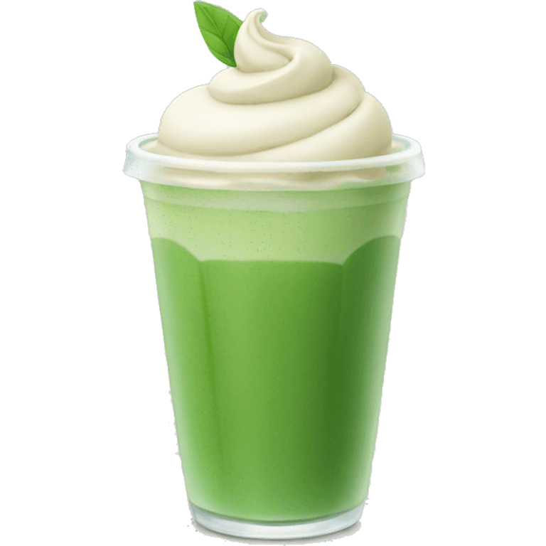 Ice matcha latte  emoji