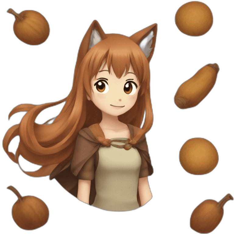 Holo Spice and wolf emoji