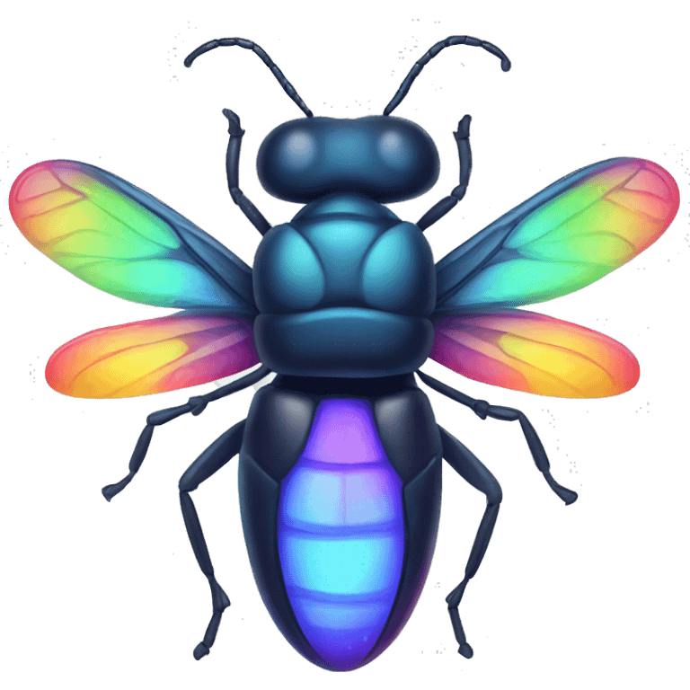 colorful glowing insect emoji