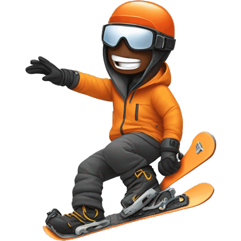 Snowboarder with chainsaw emoji