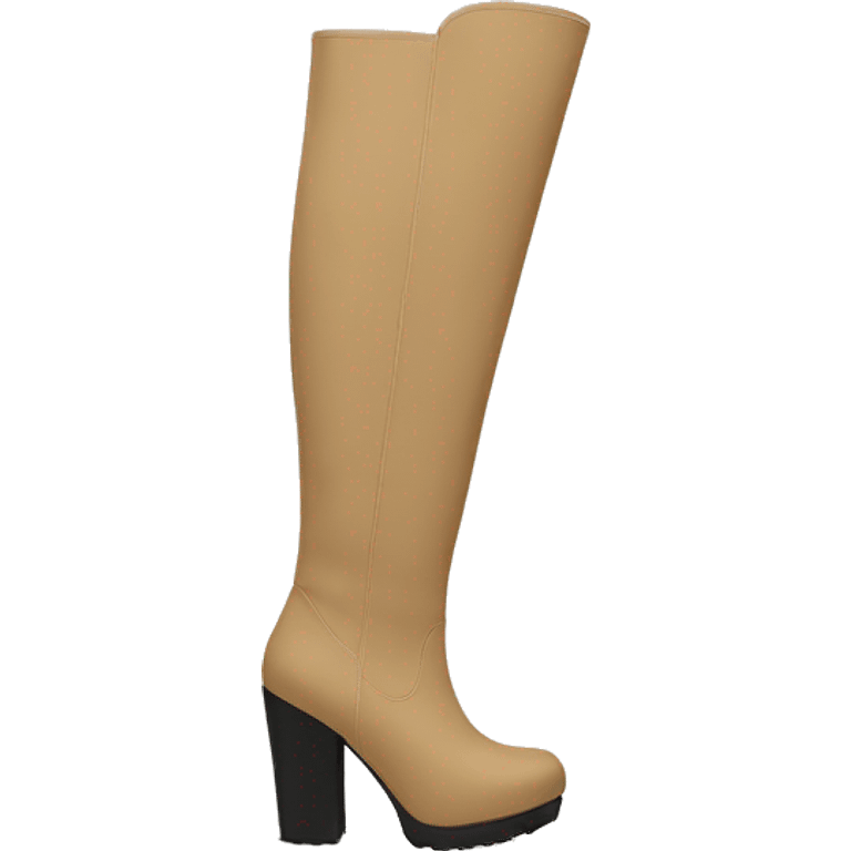 Beige knee high boots emoji