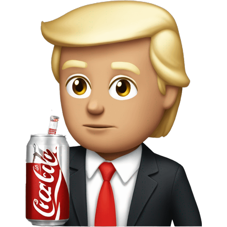 Donald trump drinking a diet coke emoji