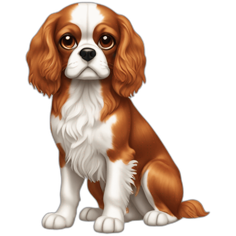 dog Cavalier King Charles Spaniel full height emoji