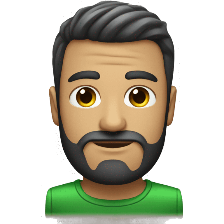 HOMBRE CABELLO CORTO OJOS VERDES BARBA CANDADO emoji