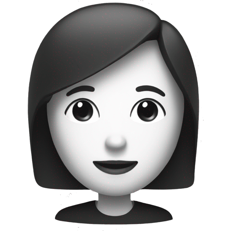 Linkedin icon emojie black and white emoji