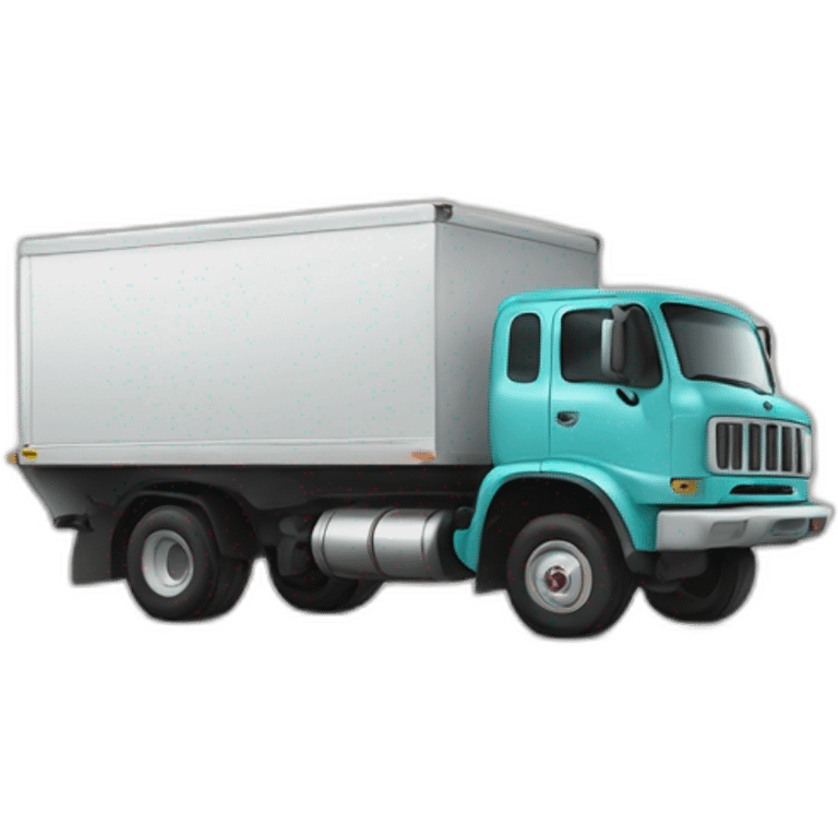 truck with donations emoji