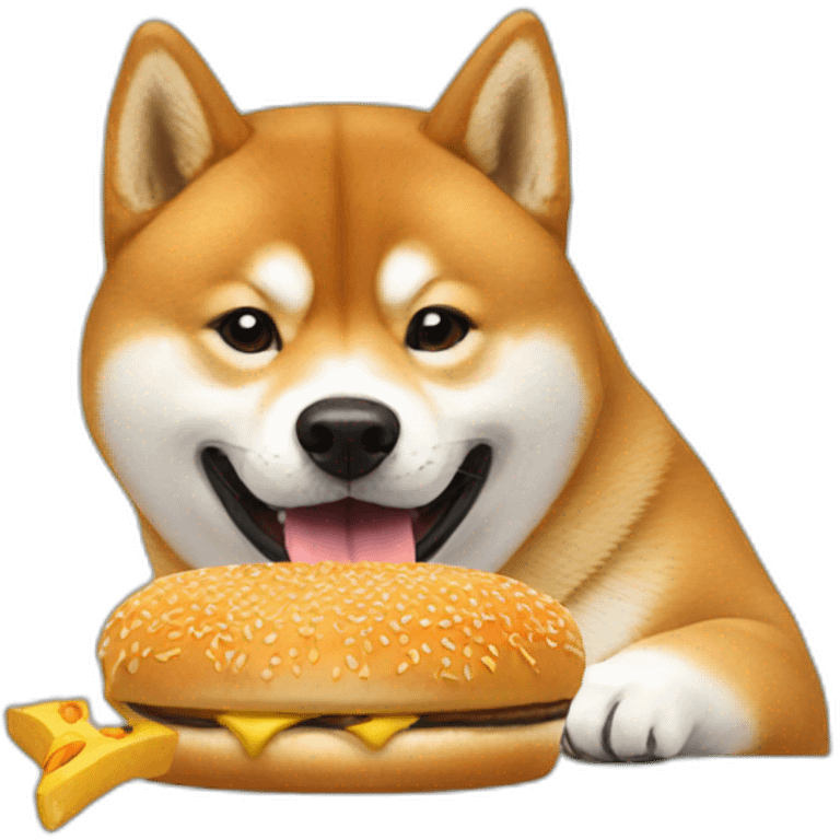 Shiba eating McDonald emoji