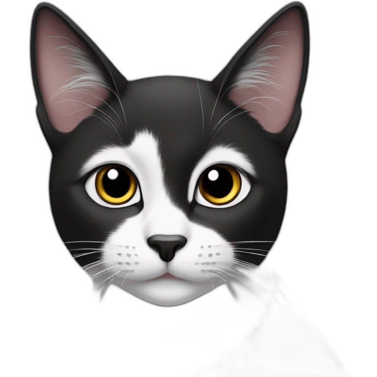 Black and white cat emoji