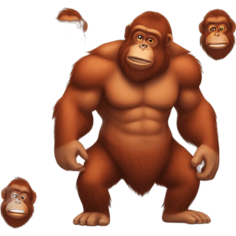 Muscular orangutan emoji