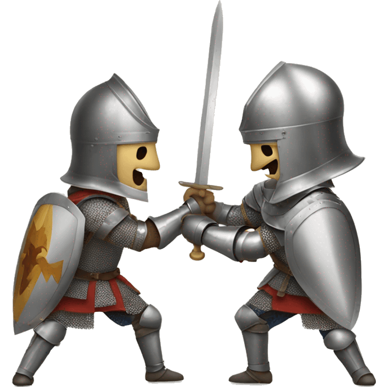 Two knights fighting emoji