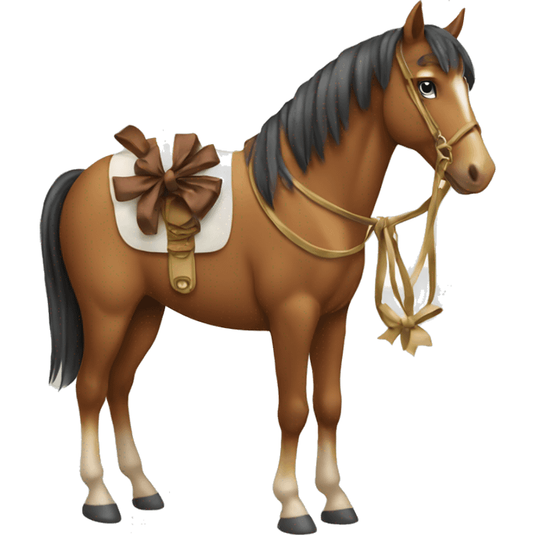 horse with a bow emoji