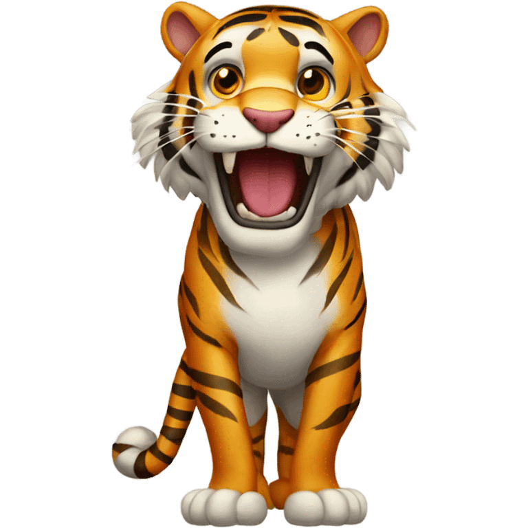 Crazy tiger emoji