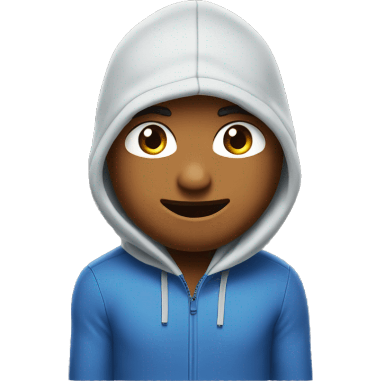 Guy with Nike pro therma fit hood emoji