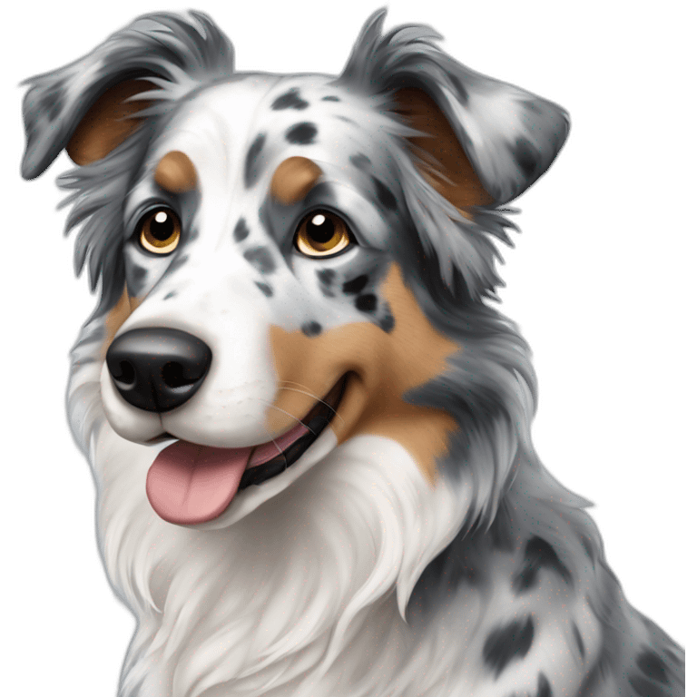 dog australian sherpered blue merle emoji