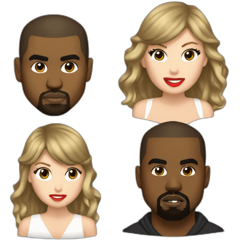 kanye west hits taylor swift emoji