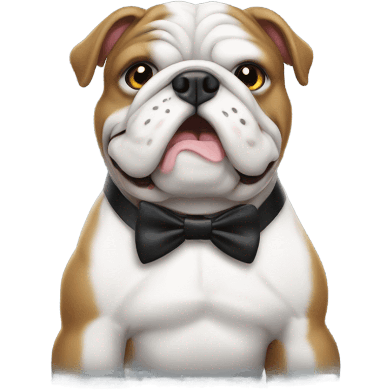 Bulldog with tuxedo emoji