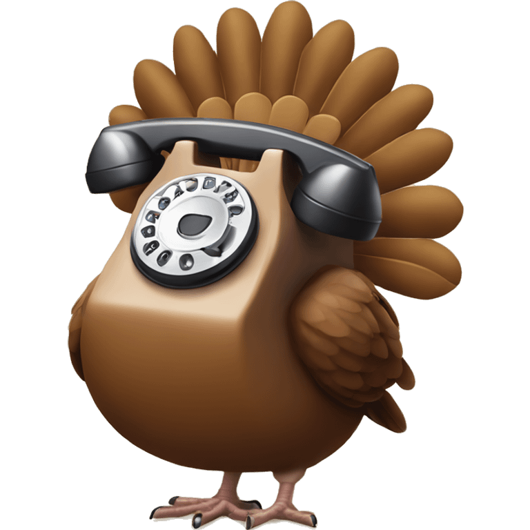 Turkey using a rotary phone  emoji