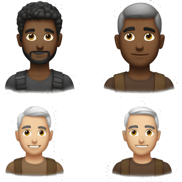 Eli çenesinde olan adam emoji