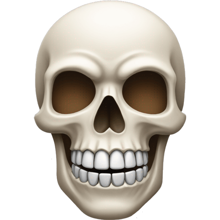 classic skull emoji with a teari emoji