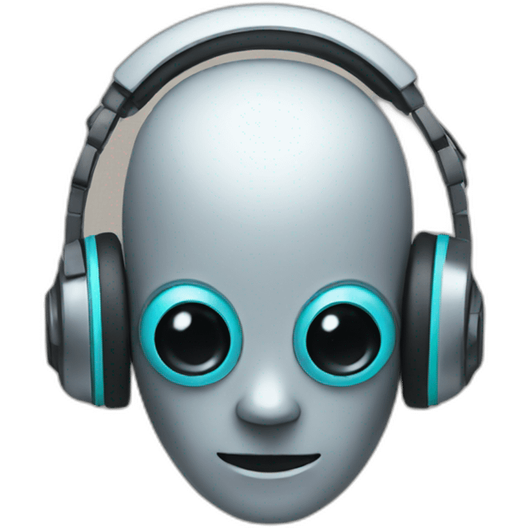 robot on headphones emoji