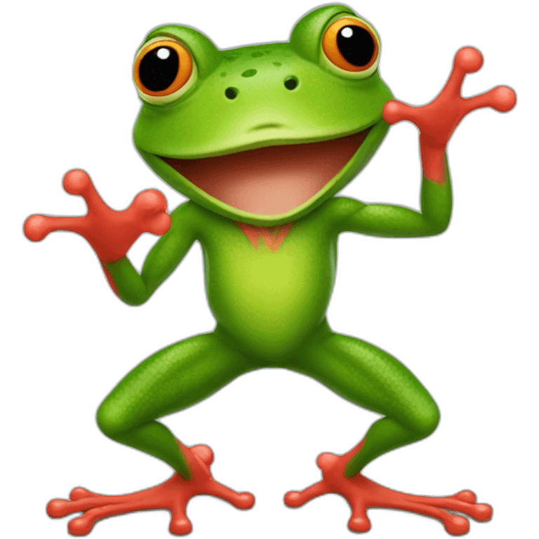 frog doing flamengo emoji