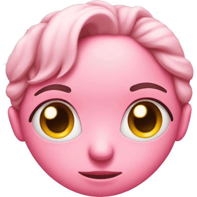 Pink heart with side eye face emoji