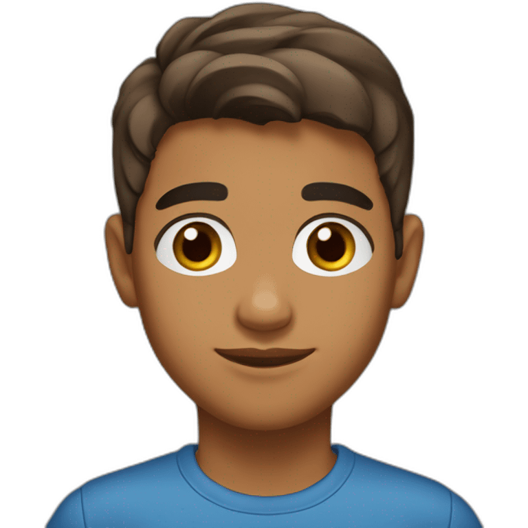 armenian-brownskin 14 y. o. boy, front view emoji