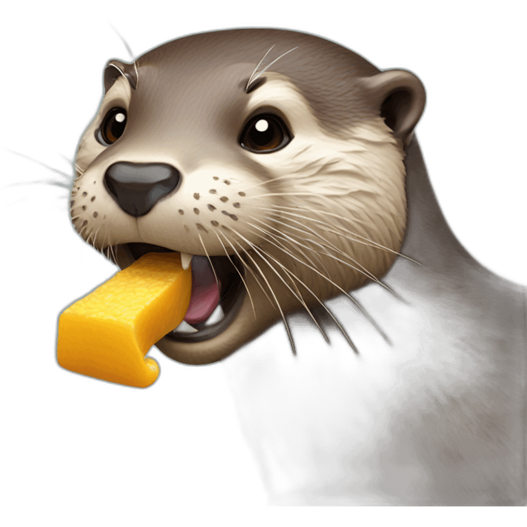 Otter eating emoji